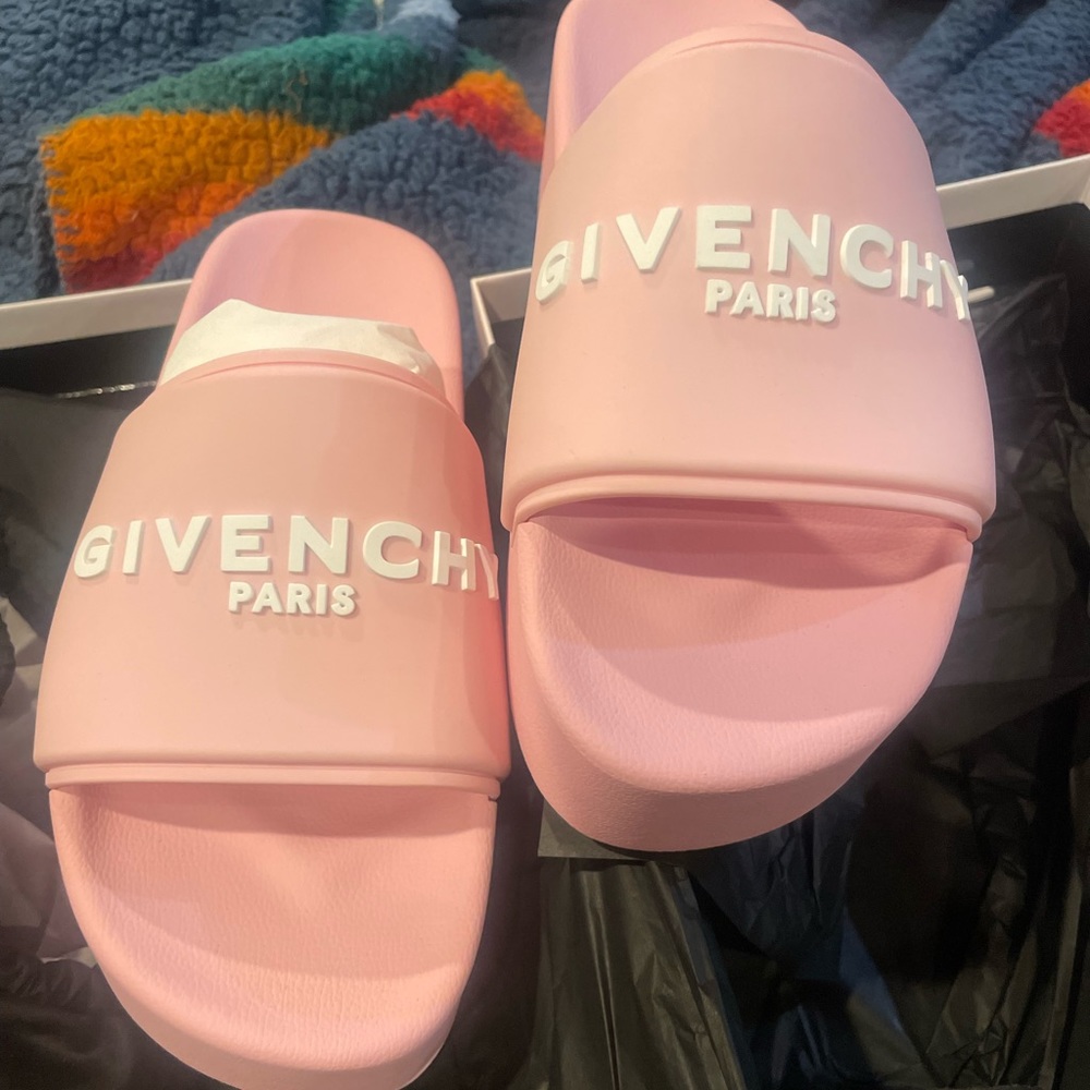 Givenchy Logo Platform Slides New - image 1